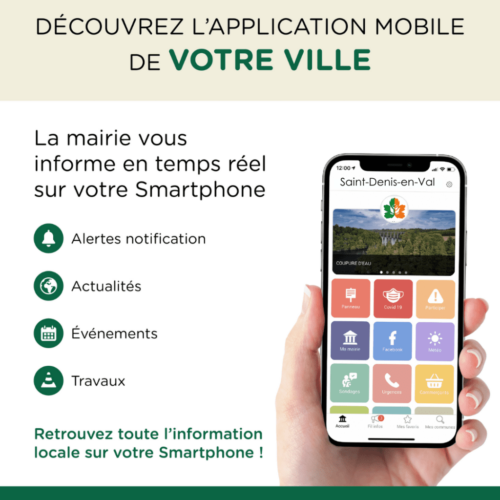 Découvrez notre application mobile afin d'être informer en temps réel des actualités, événements ou travaux