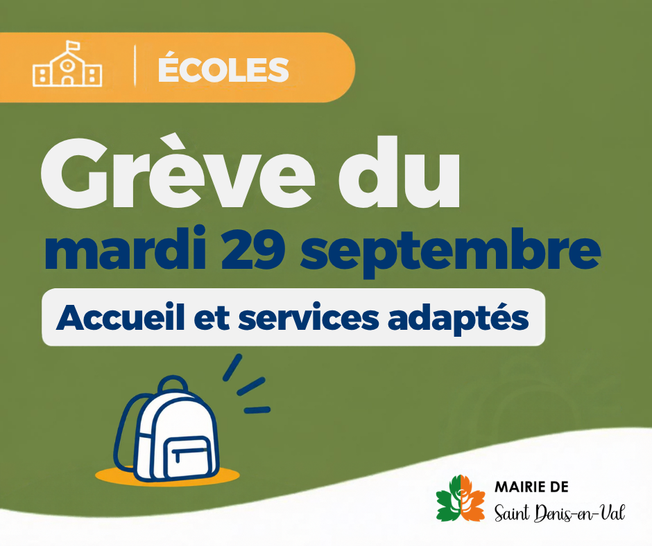 Grève du mardi 29 septembre – Écoles et services périscolaires