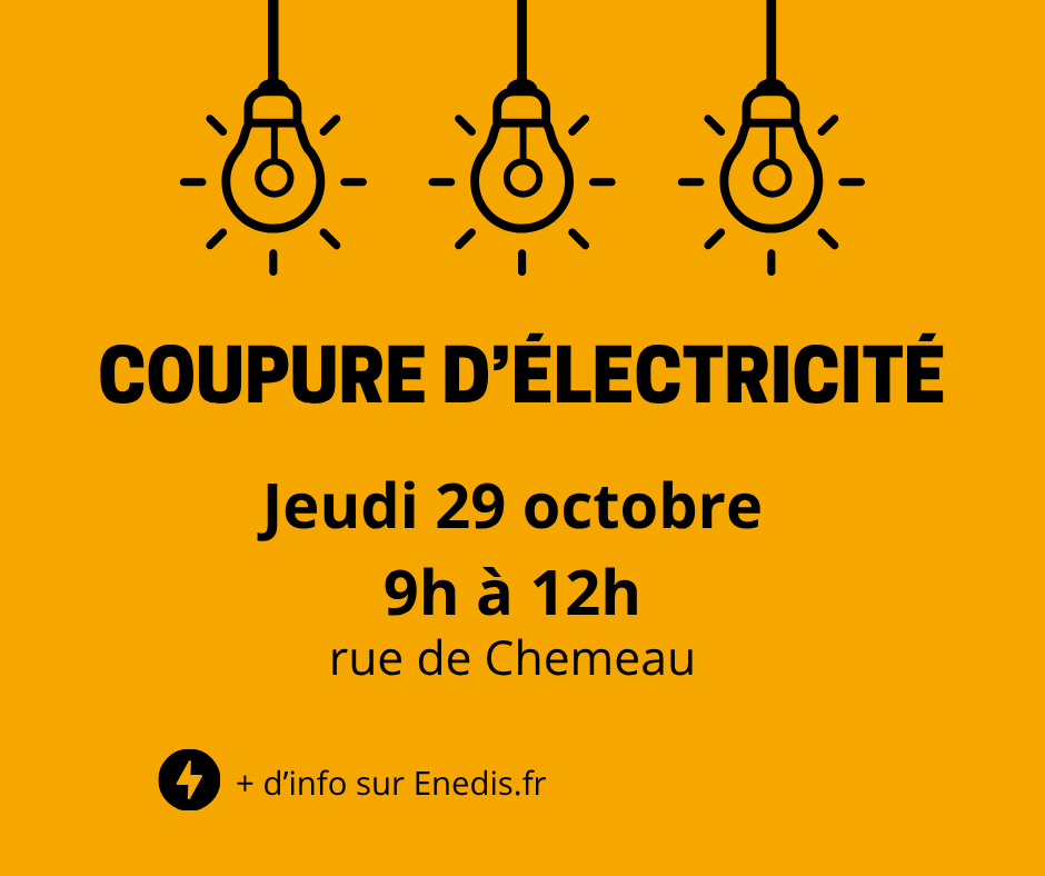 Coupure d’électricité rue de Chemeau